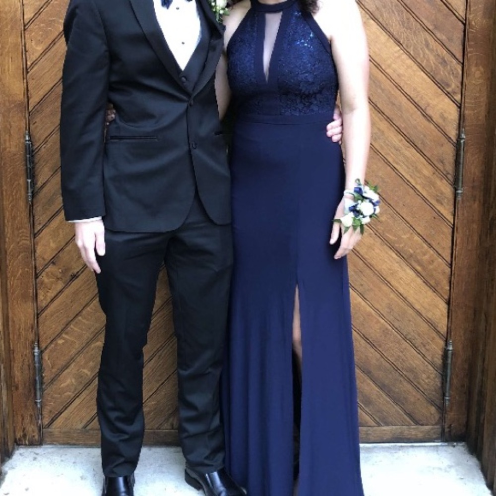 navy formal dress